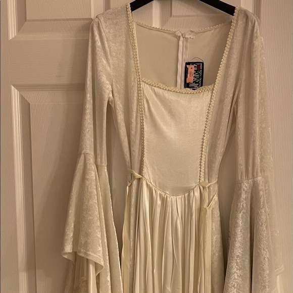 Lip Service Dresses & Skirts - Lip Service Satin & Velvet White Gothic Dress x-small
